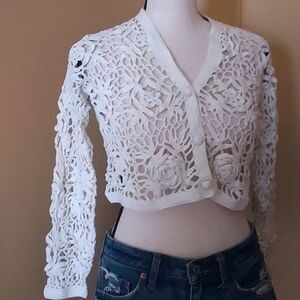 White Cardigan Sweater